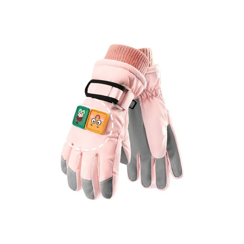 GOLOVEJOY Ski Gloves Warm Breathable Wear Resistant Windproof And Waterproof Gloves Kids'-17