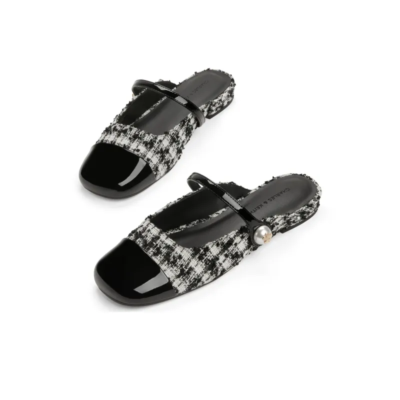 CHARLES&KEITH Composite Sole Closed Toe Slippers 1 5cm Women's-2