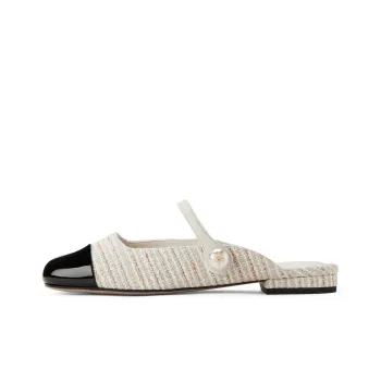 CHARLES&KEITH Composite Sole Closed Toe Slippers 1 5cm Women's