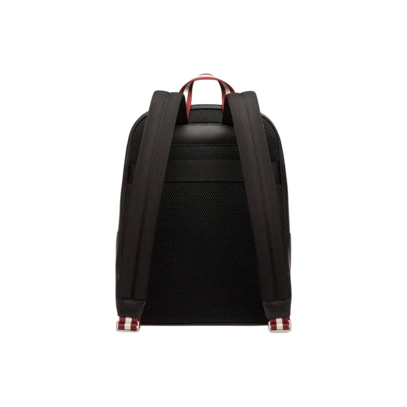 BALLY Grained Leather Backpack Men's Black-3