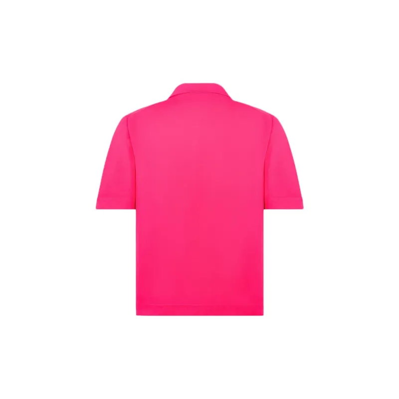 DIOR Logo Embroidered Short Sleeved Polo Shirt-1