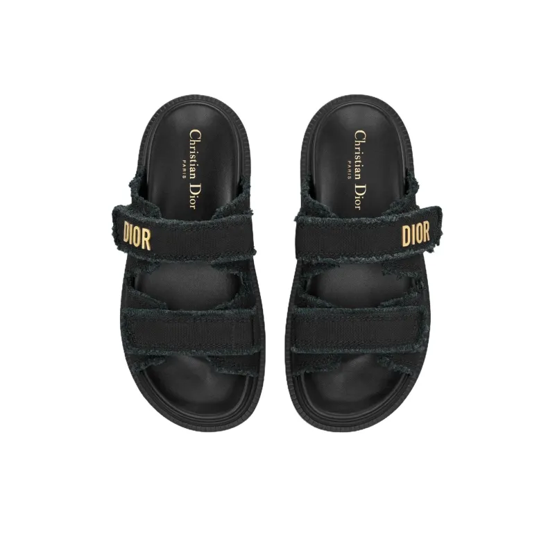 DIOR DiorAct Slide Slippers Women's Black-3