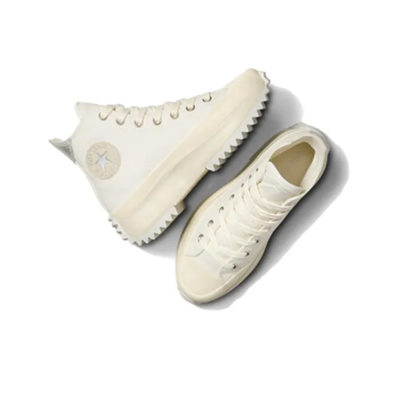 Converse Run Star Hike Wear-resistant And Lightweight High-Top Canvas Shoes Men's White-3