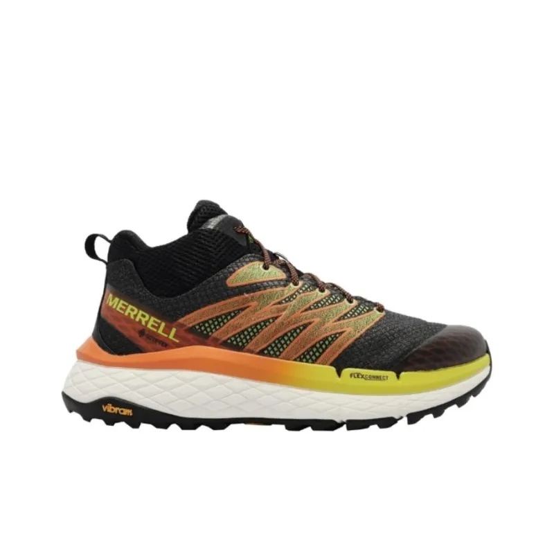 MERRELL Rubato Mid Gore-Te Cushioning Wear-Resistant Low-Top Outdoor Shoes Men's Black Yellow-1