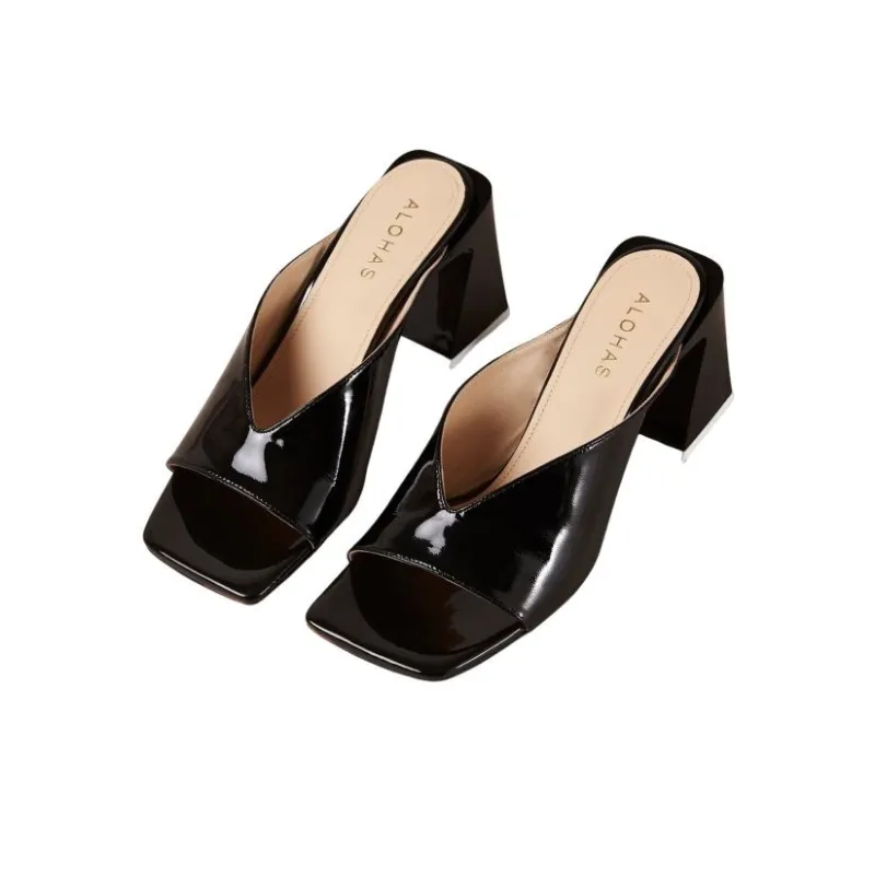 ALOHAS Quiet Slide Slippers Women's Black-2