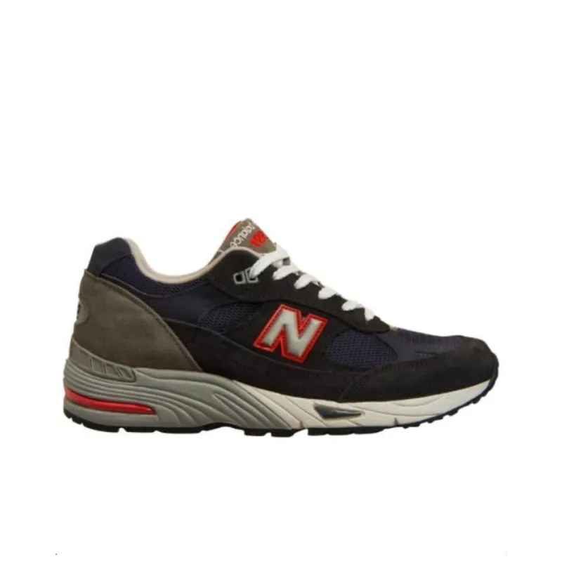 New Balance NB 991 Slip Resistant Low Top Running Shoes Unisex Black Red-1