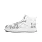 High-Top White Silver
