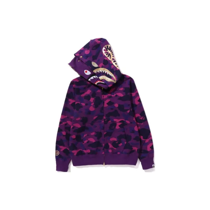 Bape Color Camo Double Shark Full Zip Hoodie SS24-11