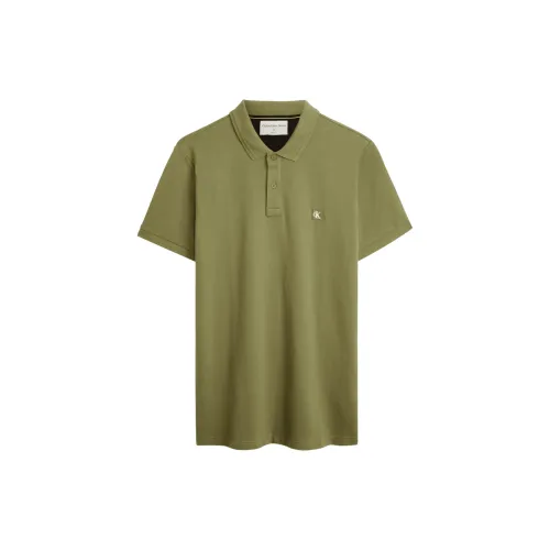 Calvin Klein SS24 Series Polo Shirts Men L9N-Thyme Green