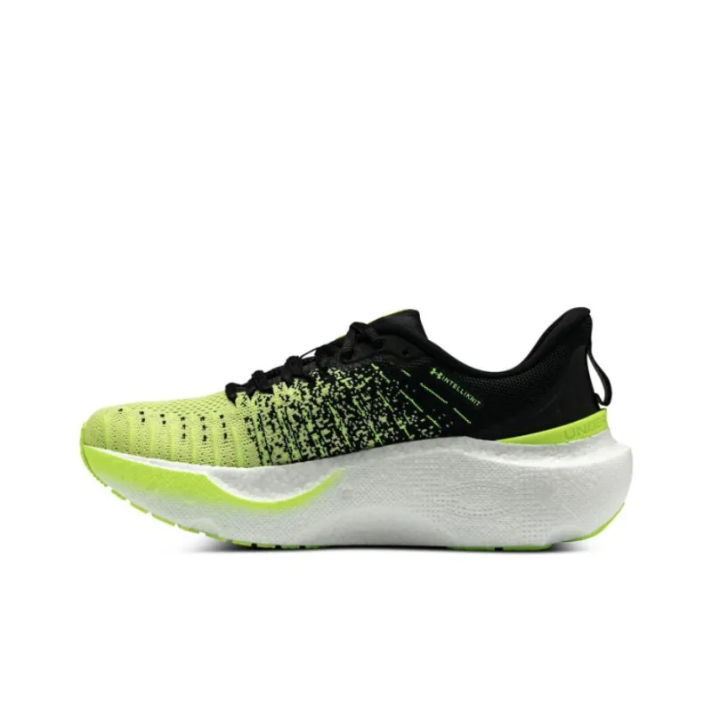 Under Armour Cushioning Wear Resistant Rebound Low Top Training Running Shoes Women's Black Yellow-0