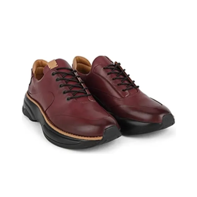 TSUBO GT Semi-Veg Anti-Slip Wear-Resistant Low-Top Casual Shoes Unisex Burgundy-3