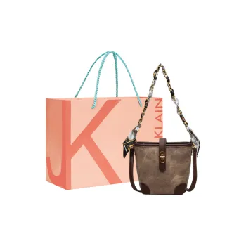 JANE KLAIN PU Bucket Bag Portable Commute One Shoulder Tote Women's Brown/Black