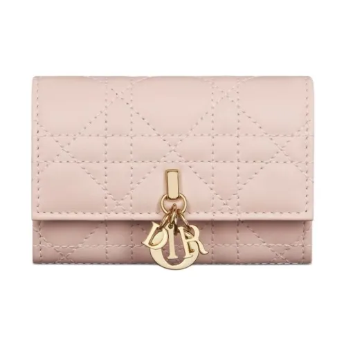 DIOR Lambskin Wallet Extra Small Women's Light Pink