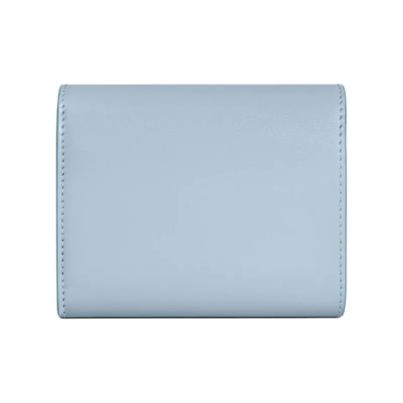 CELINE Triomphe Calfskin Card Holder Wallet Small Size Women's Light Blue-2