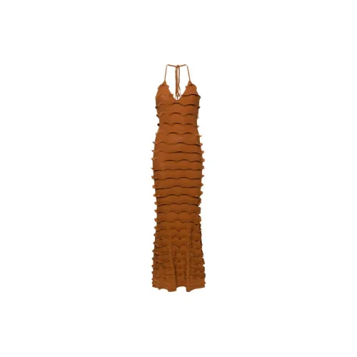 Blumarine Ruffled Knitted Maxi Dress