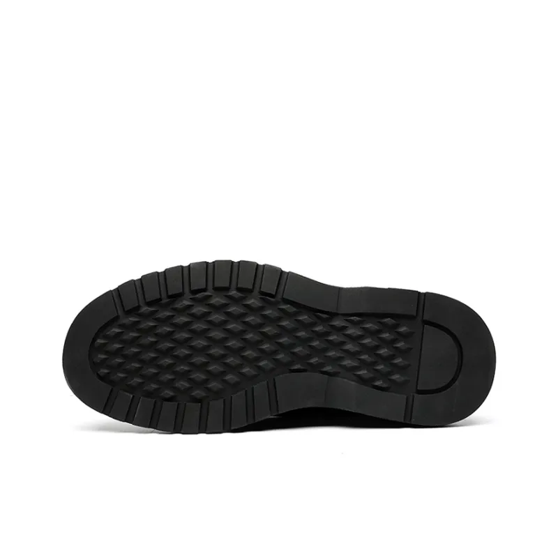 GZZ Dress Shoes Men Low Top Black-5