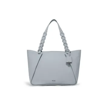 TUMI Leather Tote Bag Shopping Bag Handbag Shoulder Bag Women's Chlorine Blue