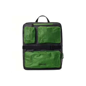 HASHTAGSOLIF Eco-Friendly Washable Kraft Paper Backpack Regular Unisex Black