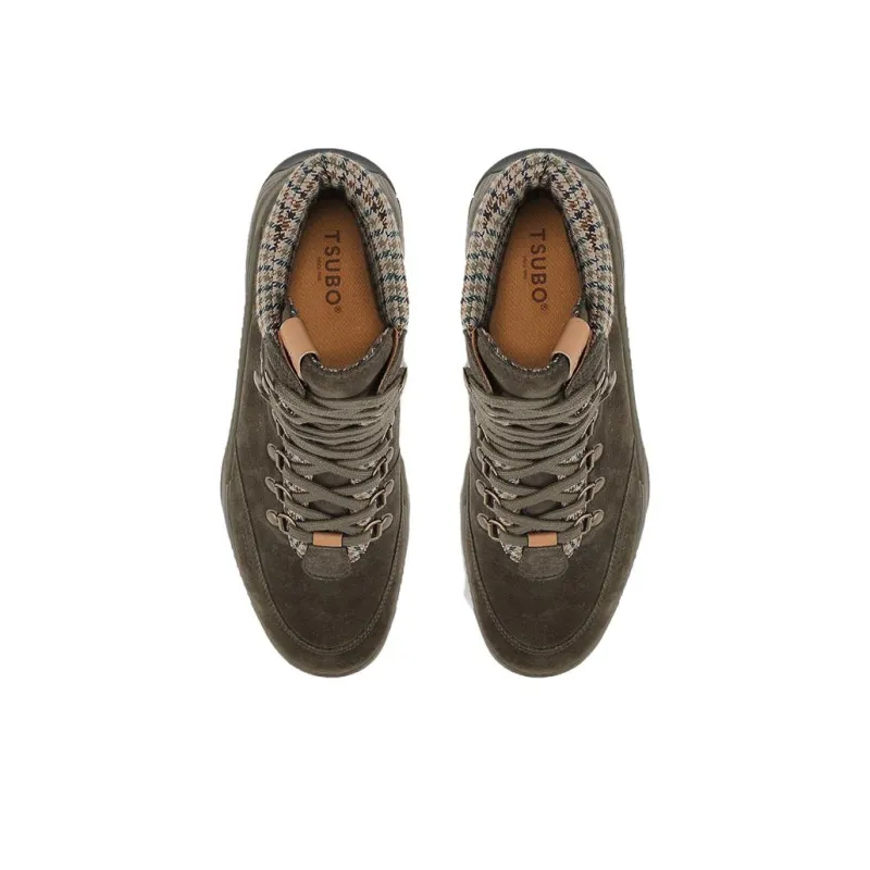TSUBO UH Colletcion Anti-Slip Wear-Resistant High-Top Outdoor Shoes Unisex Olive Green-2