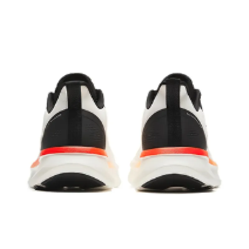 Anta Running Collection Durable Breathable Low-Top Running Shoes Men's White Black-3