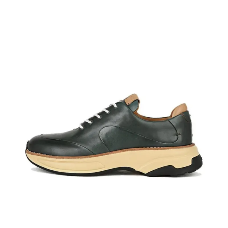 TSUBO GT Semi-Veg Anti-Slip Wear-Resistant Low-Top Casual Shoes Unisex Dark Green-0