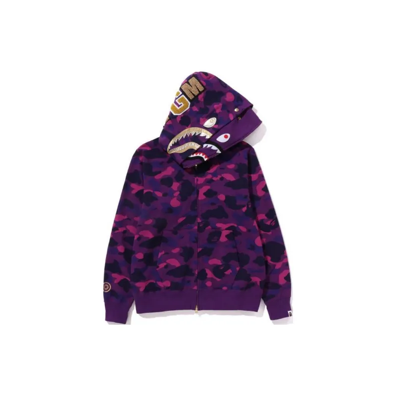Bape Color Camo Double Shark Full Zip Hoodie SS24-10