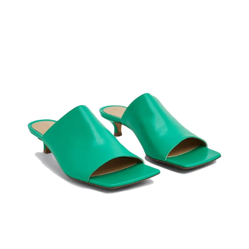 Bottega Veneta Stretch Odor Resistant Slide Slippers Women's Turquoise Color-3
