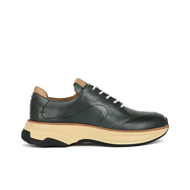 TSUBO GT Semi-Veg Anti-Slip Wear-Resistant Low-Top Casual Shoes Unisex Dark Green-1