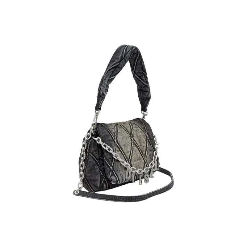 DIESEL Cotton Portable Crossbody Bag, Shoulder Bag Women's Black-1