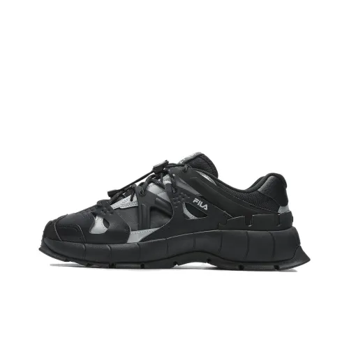 FILA INSETTO Anti Slip Wear Resistant Low Top Casual Shoes Men's Black Gray