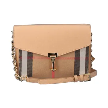 Burberry Leather Small Square Bag Crossbody Bag Shoulder Bag Small Size Women's Camel Multicolor