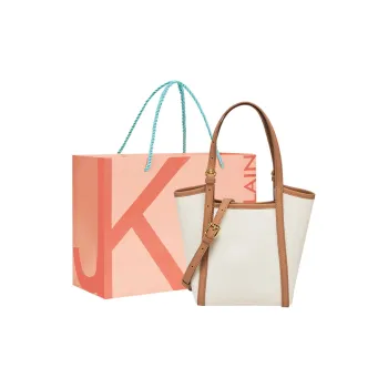 JANE KLAIN Cow Leather Tote Bag Shopping Bag Bucket Bag Handbag Shoulder Bag Medium Size Women's Milkshake White