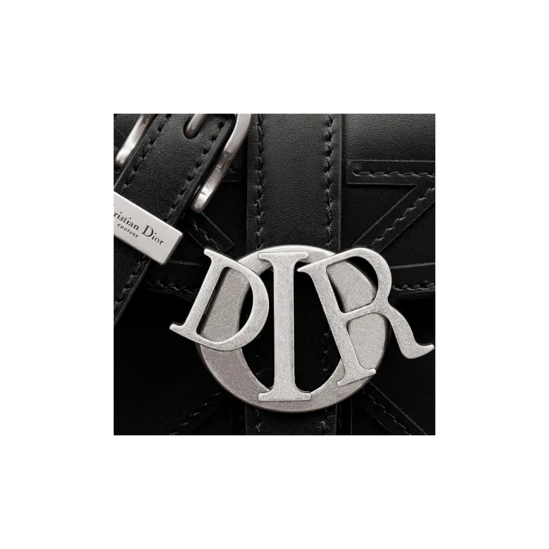 DIOR Cannage Cosmo Leather Shoulder Bag Crossbody Bag Mini Men's Black-5