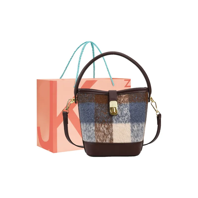 JANE KLAIN Fabric With PU Bucket Bag Handbag Shoulder Bag Crossbody Bag Armhole Bag Regular Women's Black/Blue/Brown-8