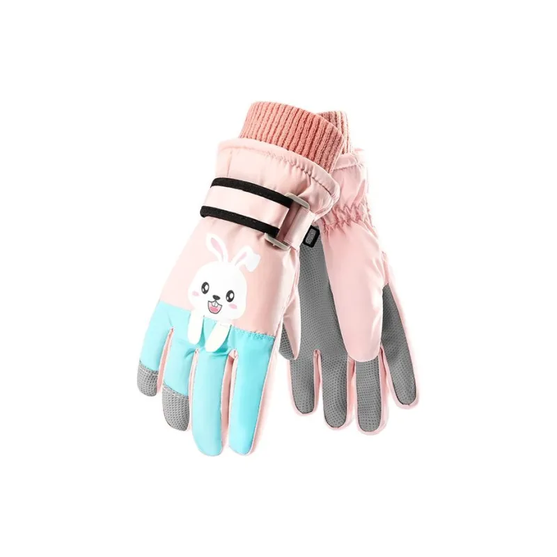 GOLOVEJOY Ski Gloves Warm Breathable Wear Resistant Windproof And Waterproof Gloves Kids'-55