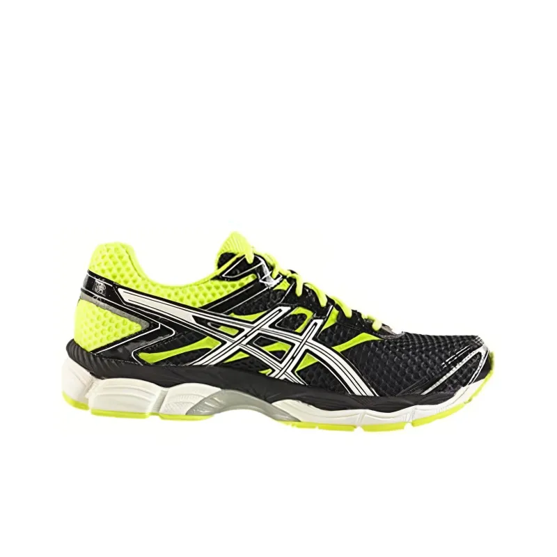 Asics Gel-Cumulus 16 Wear-resistant Non-slip And Breathable Low-Top Running Shoes Men's Black Yellow-1