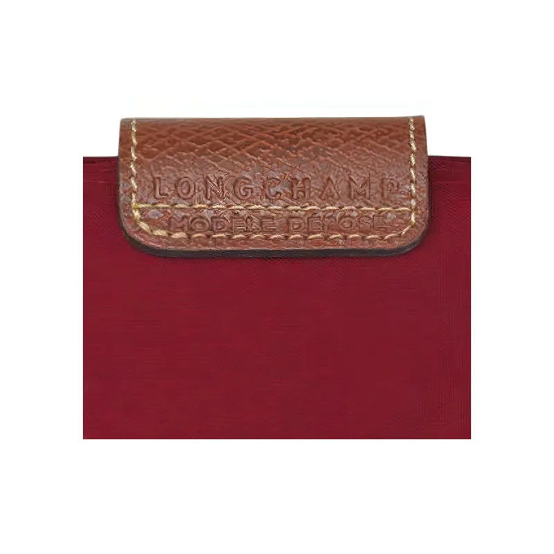 LONGCHAMP Le Pliage Canvas Cow Leather Polyamide Canvas Bag Coin Purse Women's Red-4