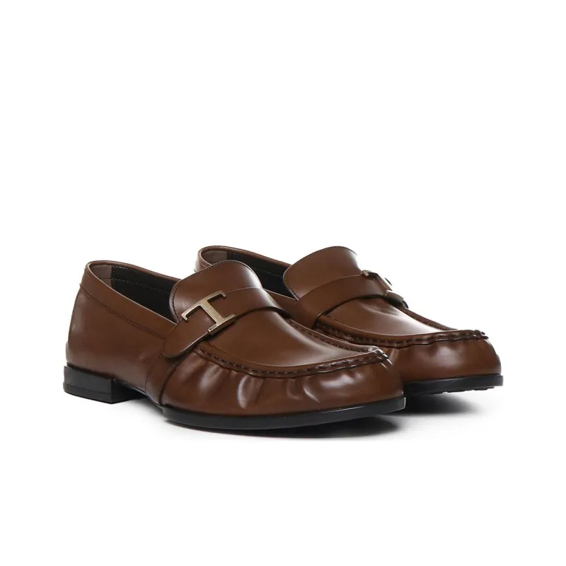 TOD'S Timeless Slip-On Logo Plaque Loafers-2