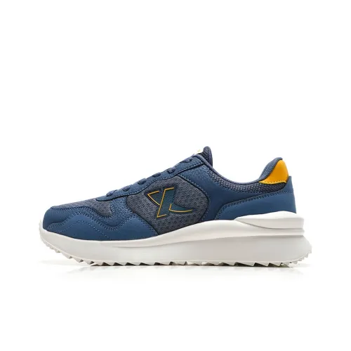 XTEP Casual Shoes Men Low-Top Gray Blue/Licorice Yellow