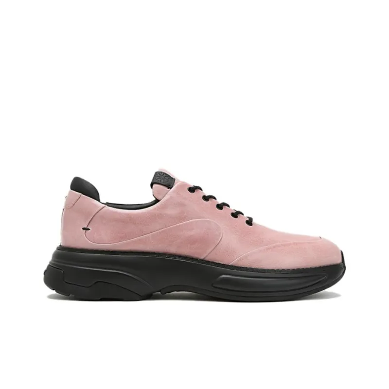 TSUBO GT Waxed Nappa Anti-Slip Wear-Resistant Low-Top Casual Shoes Unisex Pink-1