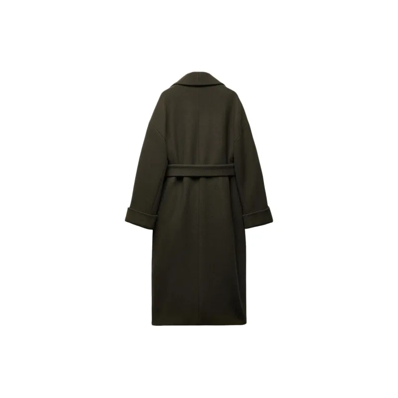 ZARA Coats Women's Khaki-1