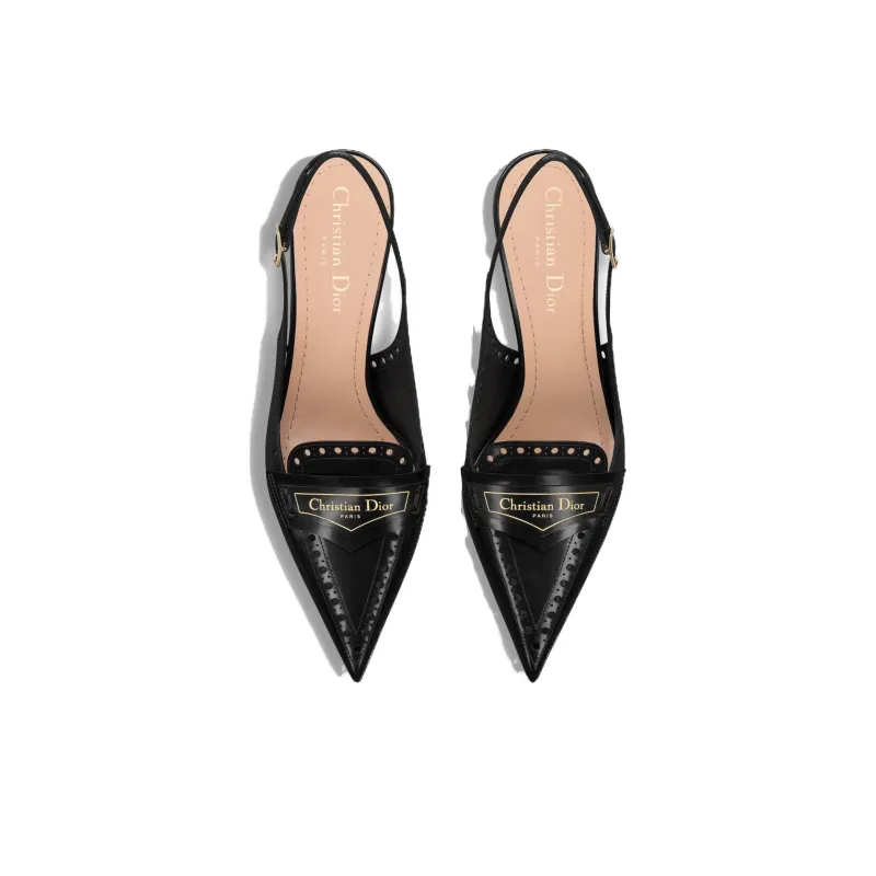 DIOR Boy Slim Heel High Heels 4cm Women's Black-3