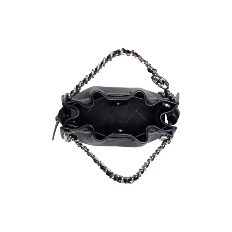 MICHAEL KORS Mina Litchi Grain Leather Handbag Shoulder Bag Crossbody Bag Small Size Women's Black-3