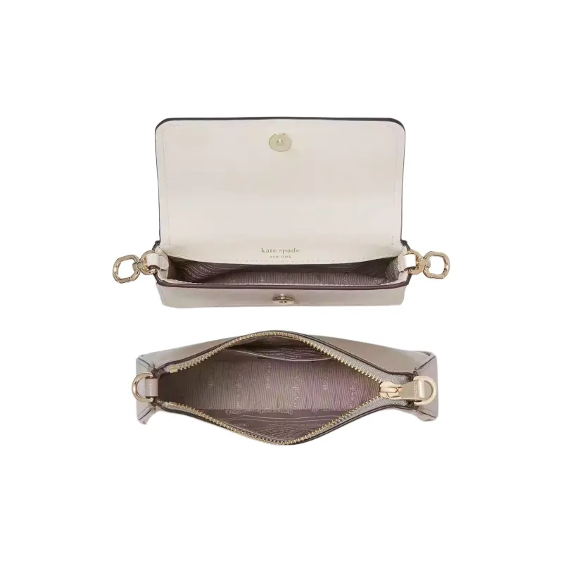 Kate Spade Saffiano Leather Shoulder Bag Crossbody Bag Women's White-4