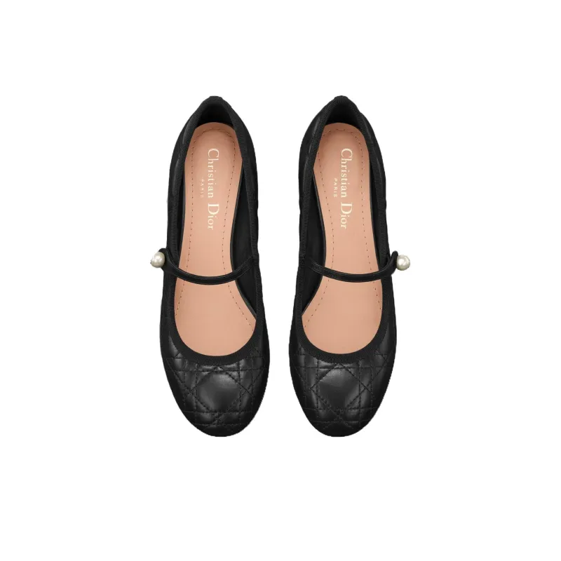 DIOR Chunky Heel Mary Jane Shoes Women's Black-4