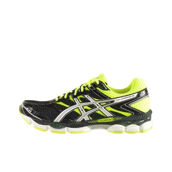 Asics Gel-Cumulus 16 Wear-resistant Non-slip And Breathable Low-Top Running Shoes Men's Black Yellow