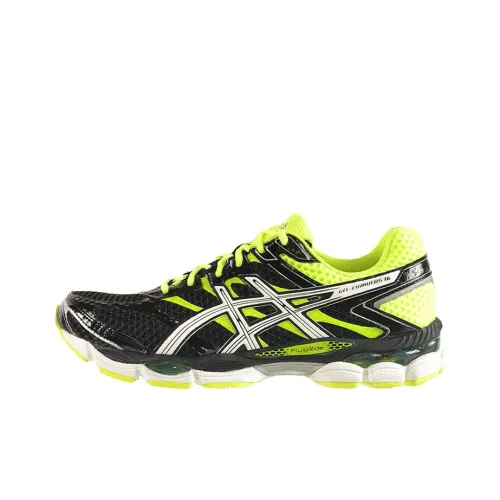 Asics Gel-Cumulus 16 Wear-resistant Non-slip And Breathable Low-Top Running Shoes Men's Black Yellow
