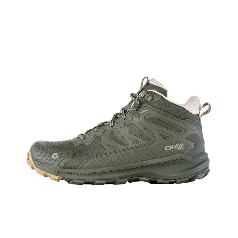 Oboz Footwear Katabatic Cushioned Slip-Resistant Water-Resistant High-Top Hiking Shoes Men's Green-0