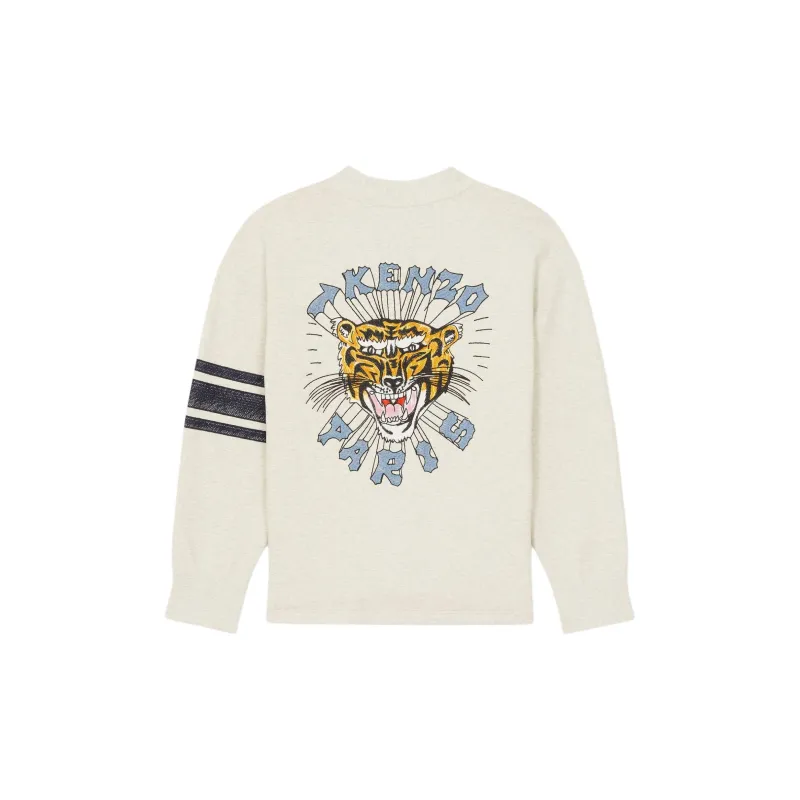 KENZO Drawn Varsity Oversized Knit Cardigan-1