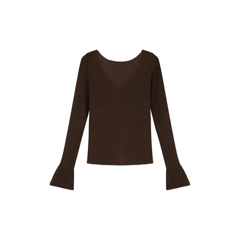 ETSE T Shirts Women's Brown-1